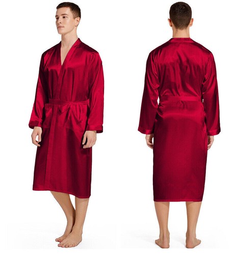 Mens long satin silk - satin,