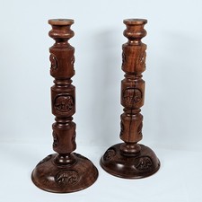 Hand Carved Wooden Candle