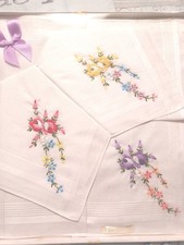 3 Vintage Embroidered