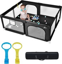 Baby Playpen Portable Child Safety Yard Activity Center with Basketball Hoop NEW