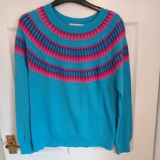 Woolovers Women's Fairisle Jumper Size Small  Chest 36" Length 22" Unworn