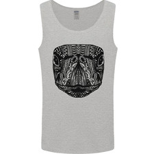 A Mandala Turtle Head Tribal Tortoise Mens Vest Tank Top
