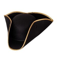Black Tricorn Felt Hat