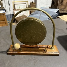 Antique Brass & Oak Wood