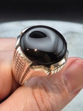 Stunning huge statement 32.1g turkish style 925 Silver Ring size V 1/2