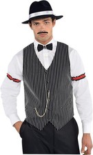 Black Gangster pin striped