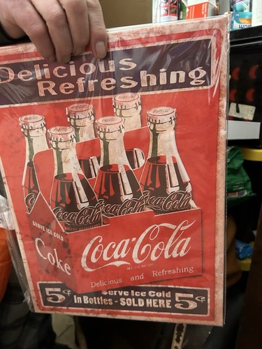 Reproduction coke cola sign - sign,