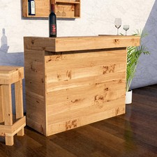 Wooden Rustic Garden Bar Outdoor Patio Home Pub Drinks Bar Furniture