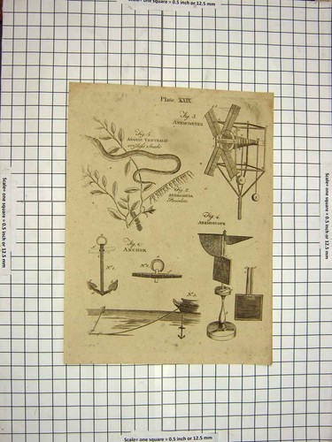Original old antique print - original,
