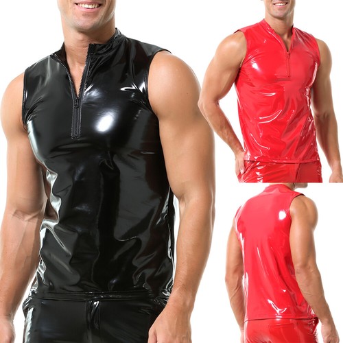 Mens wet look pvc leather - wet,