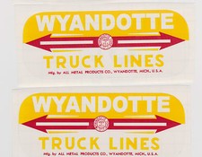 WYANDOTTE  YELLOW  TRUCK LINES DECAL SET