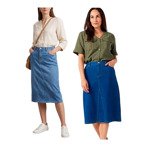 Ruth langsford godet denim - ruth,