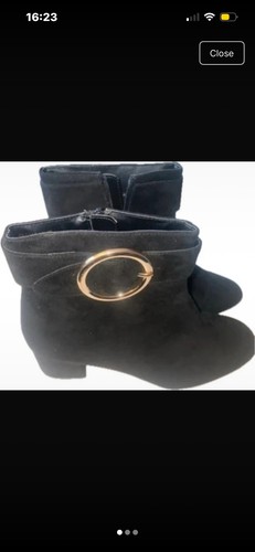 Women black suede - black, ankle