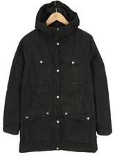FJALLRAVEN 89259 - Greenland Parka Women Jacket S Black Hooded Zip Lightweight *