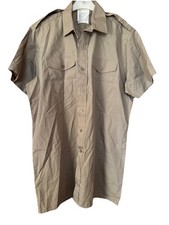 USED BRITISH ARMY MENS STONE SHORT SLEEVE DRESS SHIRT UNIFORM RM RAF MILITARY