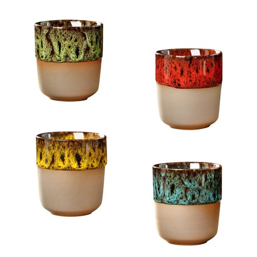 Porcelain tea cup handleless - porcelain,