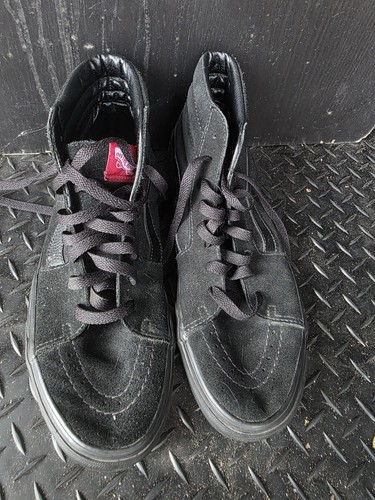 Vans sk8 mid black - vans, suede
