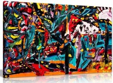 Multi Coloured Abstract Oil