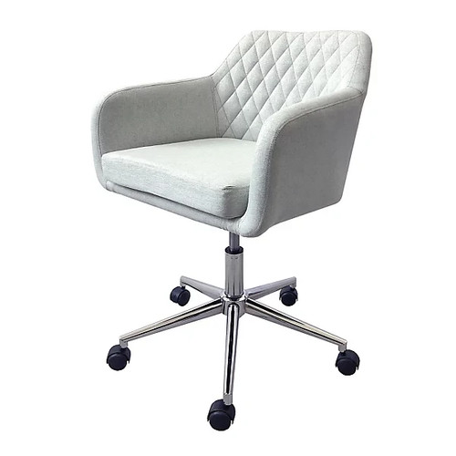 Office chair light grey linen - office,