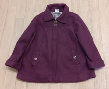 Anne De Lancay Purple Fleecy Coat Size 14/16
