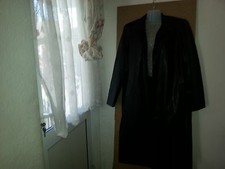 Woman black full length PVC  Coat.