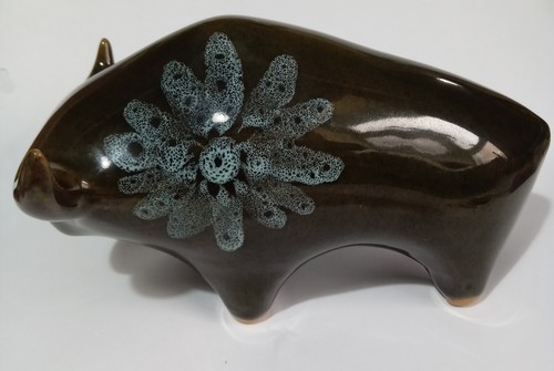 Vintage lotus pottery - lotus, stylised