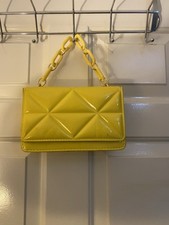 Yellow Satin Floral Mustard Clutch Bag Women Evening Shoulder Handbag