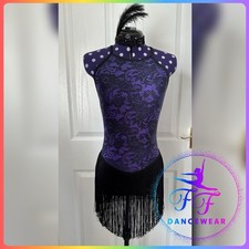 NEW Black & Purple Lace Print