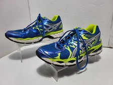 Asics Gel Nimbus 16 Running Sneaker Shoes Blue/Green T435N Athletic Mens 8.5 