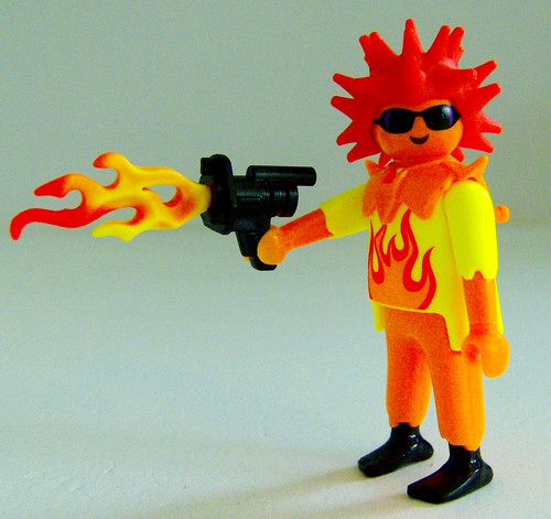 Playmobil fire flame warrior - flame,