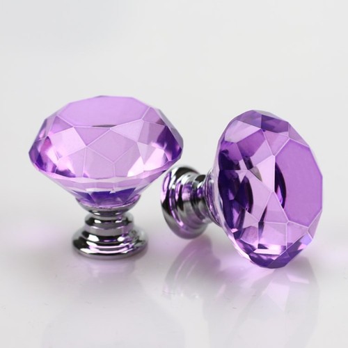 Diamond crystal glass door - crystal,
