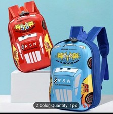 [Disney Racing Backpack] 1pc Disney Racing Backpack | McQueen Cartoon Car Light