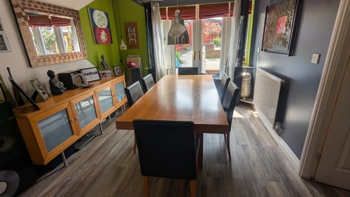 Rectangular wood dining table - rectangular,
