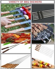 1-100X BBQ Skewers Stainless