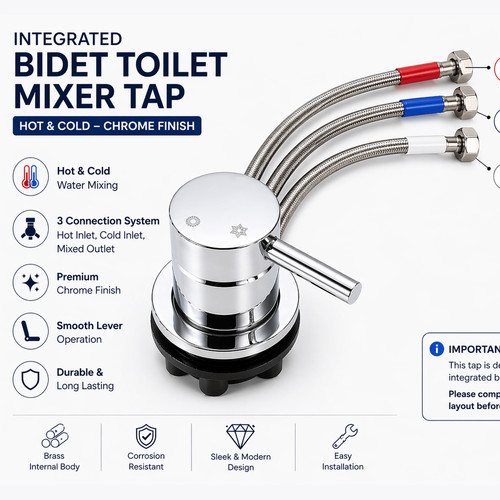 Integrated bidet toilet mixer - integrated,
