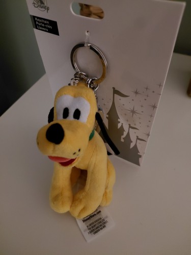 Disney pluto plush keychain - disney,