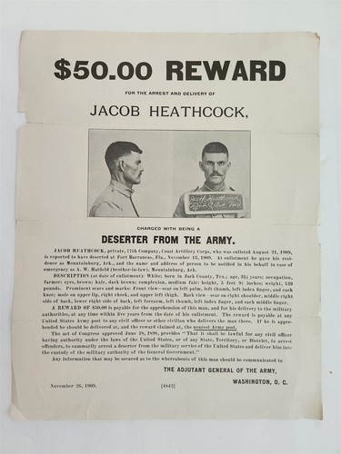 1909 antique criminal wanted - criminal,