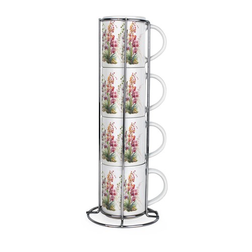 Orchids small stacking mugs - orchids,