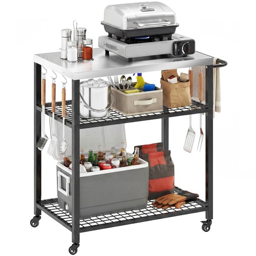 Outsunny outdoor grill cart - outdoor,