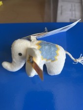 Steiff elephant white keyring - steiff,