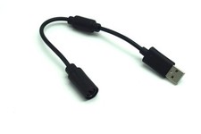 Breakaway USB Slim Cable Adapter for Microsoft Xbox 360 Wired Controller Black