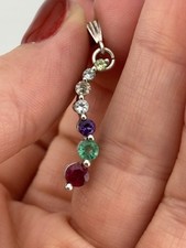 10k White Gold Multi Gemstone