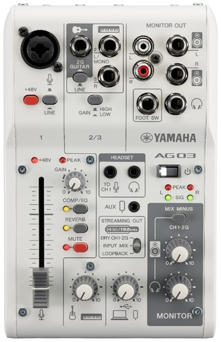 Yamaha ag03mk2 white live - yamaha,