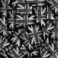 Union Jack - Black & white Sticker Bomb sheet Euro Vinyl Decal wrap car van