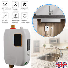 3KW Hot Water Heater Instant Electric Tankless Under Sink Tap Bathroom Kitchen