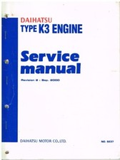 DAIHATSU YRV COPEN TERIOS SIRION ORIG '00 K3-VE 1.3 PETROL ENGINE SERVICE MANUAL