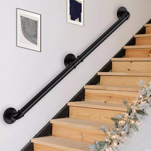 100 300cm black handrail stair - black,