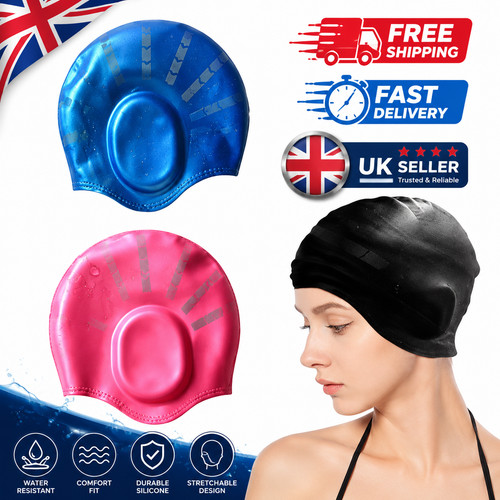 Silicone swimming cap with - silicone,