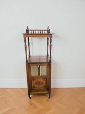 An Antique Walnut Two Tier Purdonium Coal Box Storage Tower ~Delivery Available~