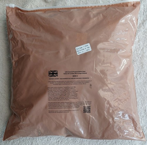 British 24hr ration pack menu - 24hr,